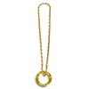 Excellent CELINE Circle Logo Design Chain Necklace Pendant Accessory gold Used