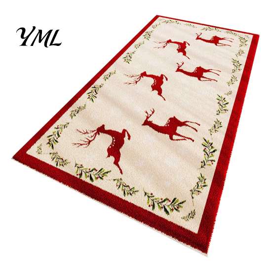 Holiday Area Rug for Living Room Christmas Bedroom Rug, Soft Imitation Cashmere Non-Slip Washable Festive Easy Care Floor Runner Entryway, Room,