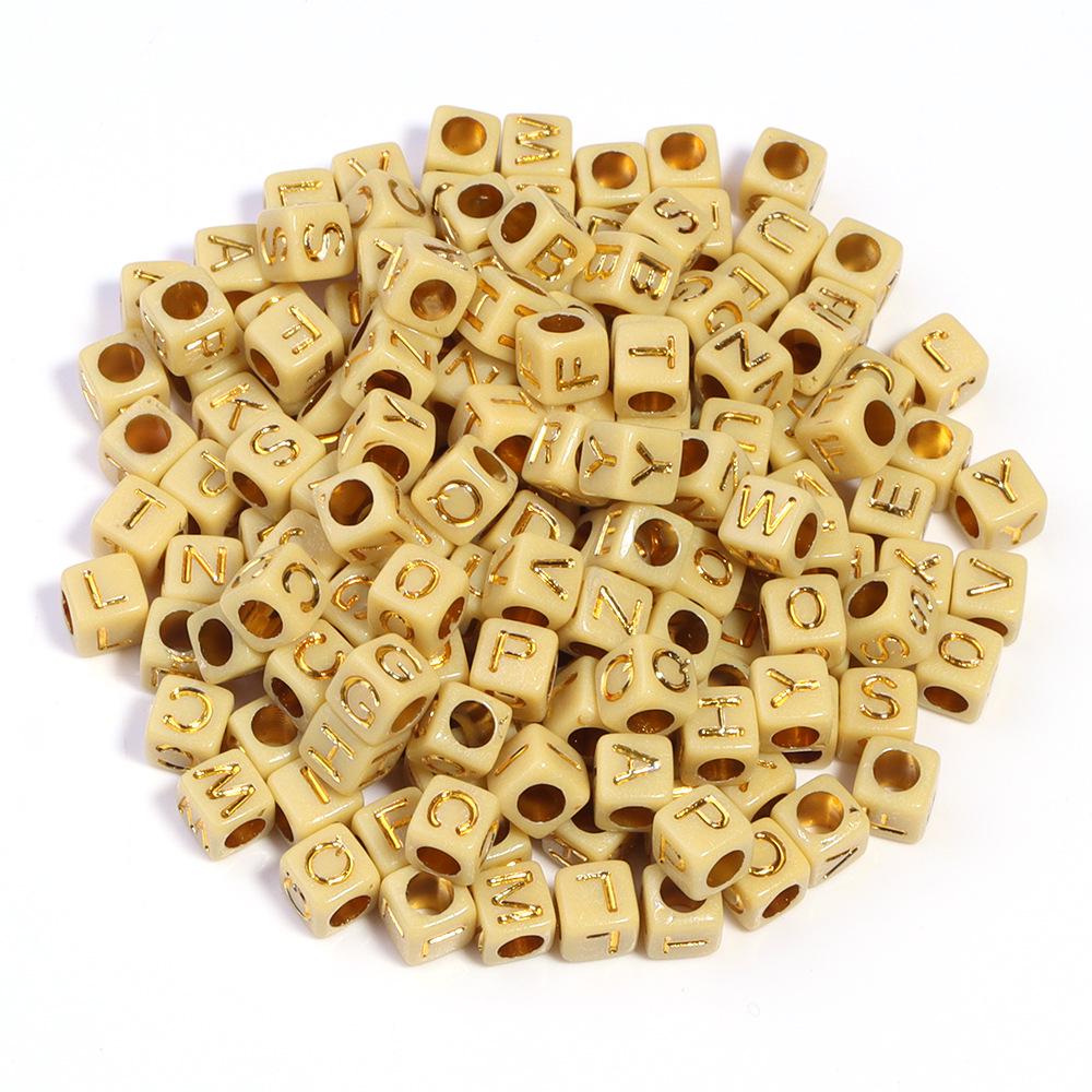 Acryl Englische Buchstabenperlen für DIY Kinderschmuck & Früherziehung - 26 Alphabetperlen