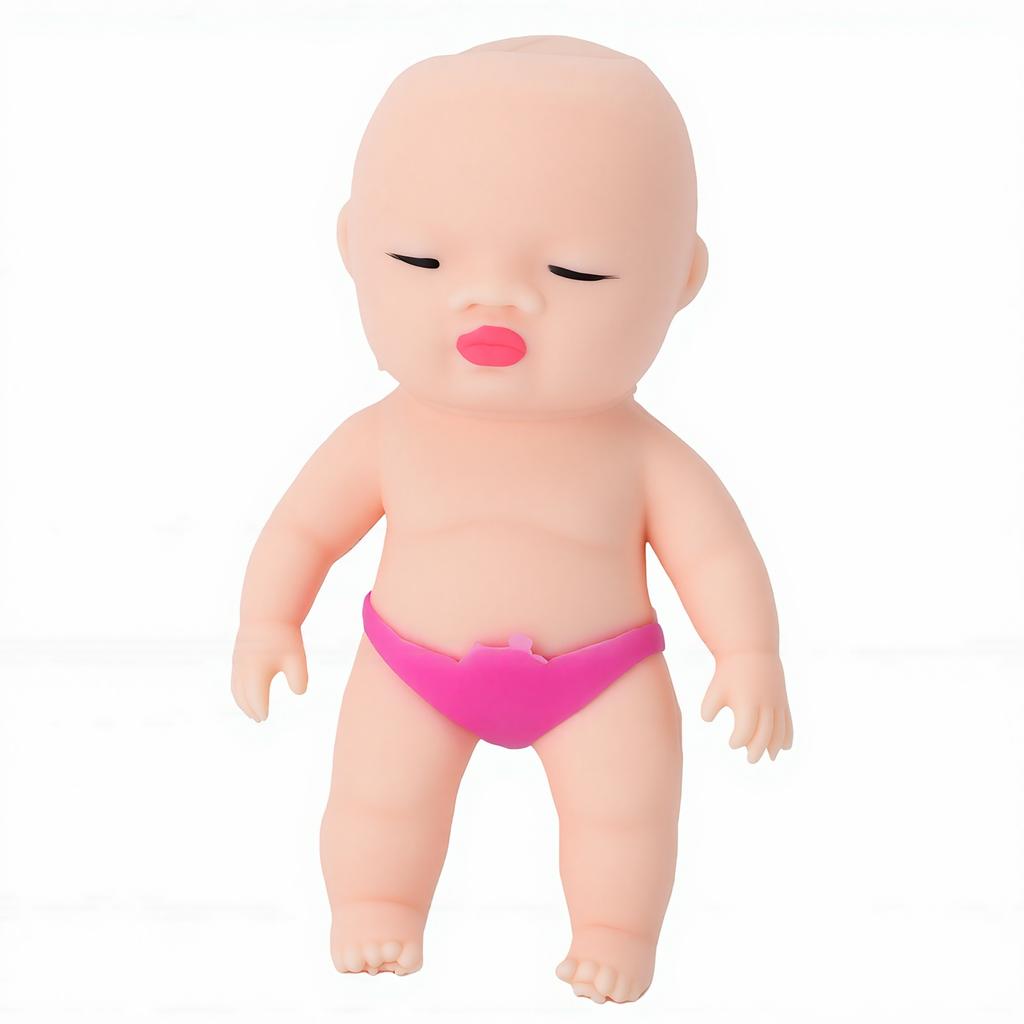 10cm Squeeze Stress Doll Toy High Plasticity Portable Reusable Anxiety Relief Stress Relieving Doll Toy