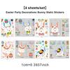 4 Stücke PVC Fenster Eier Hase Elektrostatische Aufkleber Wiederverwendbare Ostern Versorgung Wandbild Party Wandtattoos Hause Ornamente