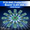 20PCS 3S 20A 18650 BMS Protection Board 59x20x4mm 12.6V Charger PCB 10A Charging Overcharge Overcurrent Protection for Drill Mot