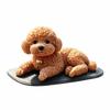 Soft Rubber Simulation Dog Realistic Texture Teddy Dog Cute Poodle Squeeze Toy  Home Decor