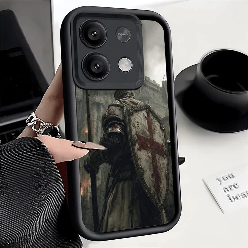 Kreuzritter Templer Weiche Handyhülle für Xiaomi Poco X7 X6 X5 Pro X4 Gt X3 F7 Ultra M8 M7 Redmi 15C 15 14C 13 13C 12 12C 10