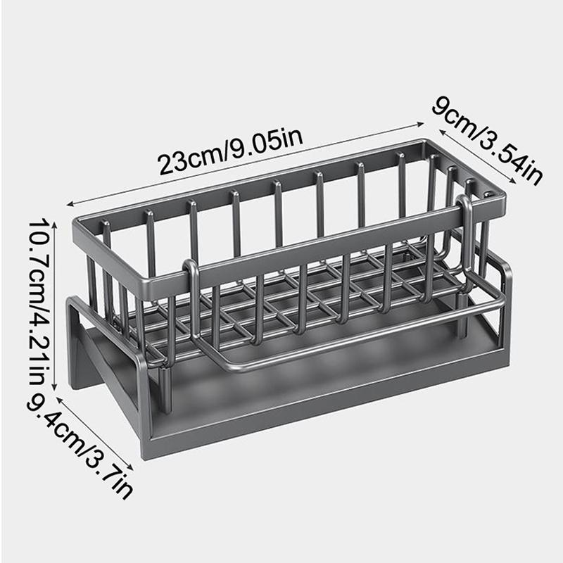 Multifunctional Sponge Rack Drainer Kitchen Shelf Sink Rag Dishwashing Detergent Dishcloth Organiser Kitchen Storage Racks