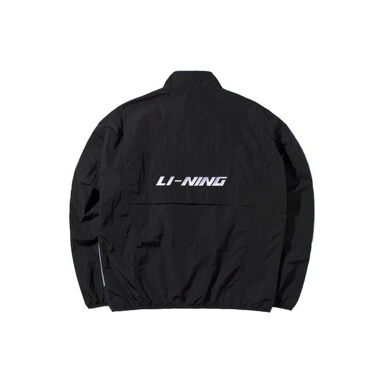 Li Ning New York Fashion Week Serie Stehkragen Lockere Sportjacke Herrenjacke Schwarz AJDP653-1