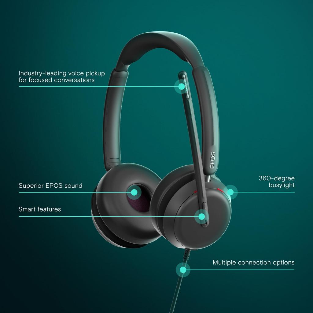 EPOS Impact 860 USB-C Binaural Headset for OpenOffice