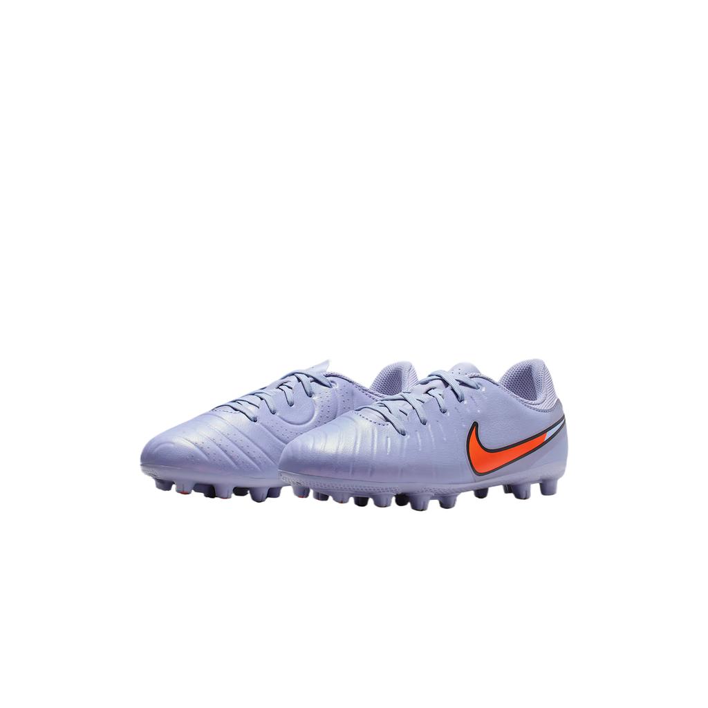 Nike Tiempo Legend 10 Synthetic Leather Comfortable Versatile Trendy Kids Football Shoes Kids Football Shoes Purple DV4349-402