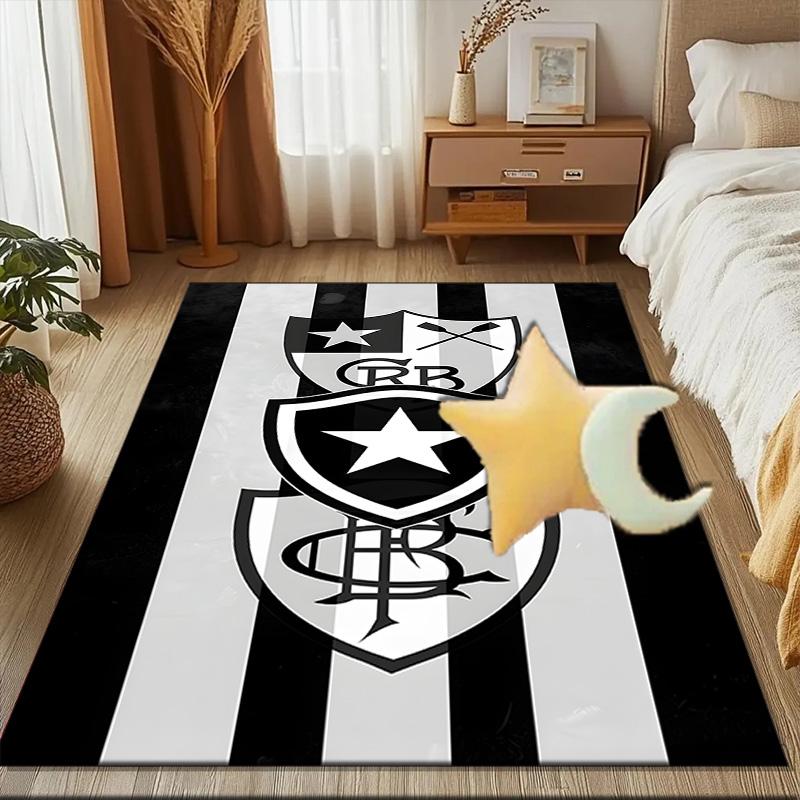 Botafogo Football Club Printed Office Carpet Chair Cushion Entryway Rug, Rugs for Living Room, Bedroom Christmas gifts