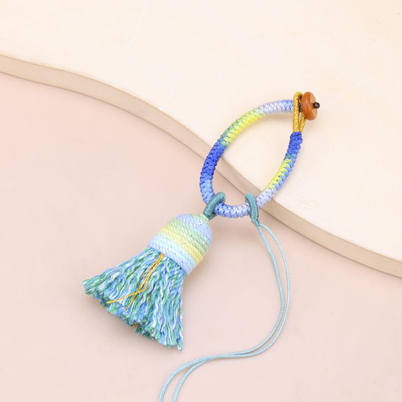2Pcs Gradient Colorful Tassels DIY Pendant Crafts Clothing Decorative Curtain Bag Sewing Accessories Keychain Hanging Ornament
