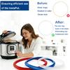 3 Pack Sealing Ring 6 Qt for tant Pot Sealing Rings Replacement for 5/6Qt tant Pot Seal, With 3 Float Valve Caps, Food-grade Silicone tapot Gasket