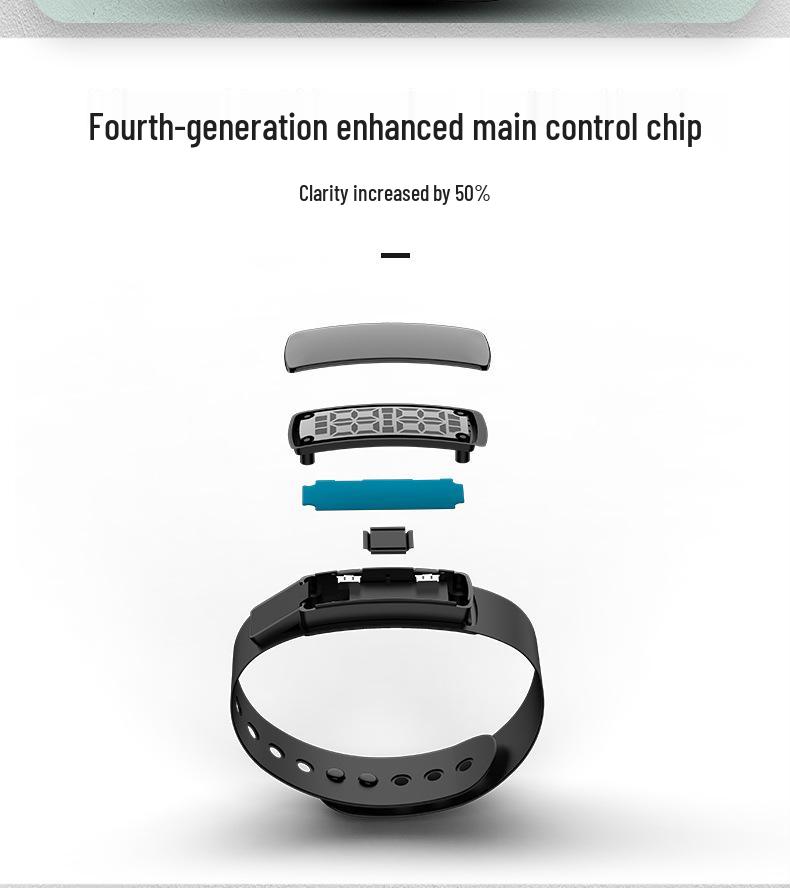 Neues wasserdichtes Smart Health Armband mit Schrittzähler, Vibrationsalarm und LED-Anzeige für Männer und Frauen.