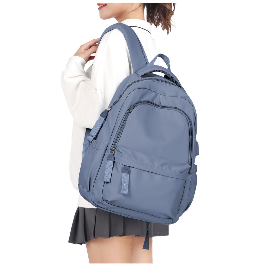 Korean Canvas School Bag Women 2025 New Men'S Minimalist Backpack Versatile Backpack Large Capacity Travel Bag Unisex Rucksack
