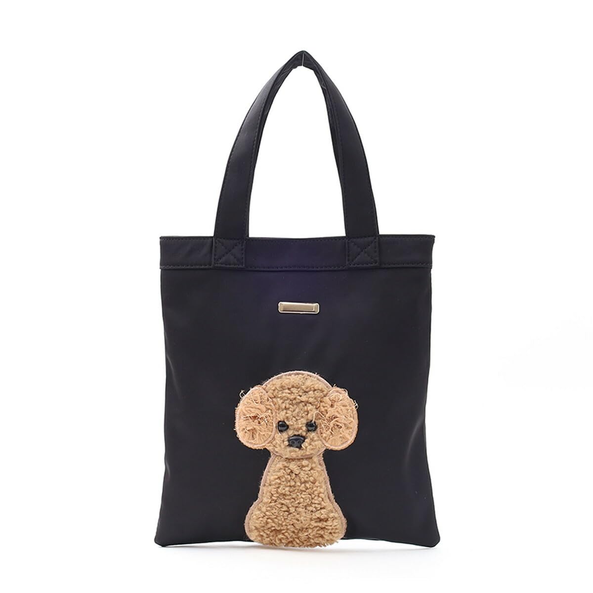 Сумка-тоут Cuco с вышитым мотивом собаки, 2453111079, Черная (019)