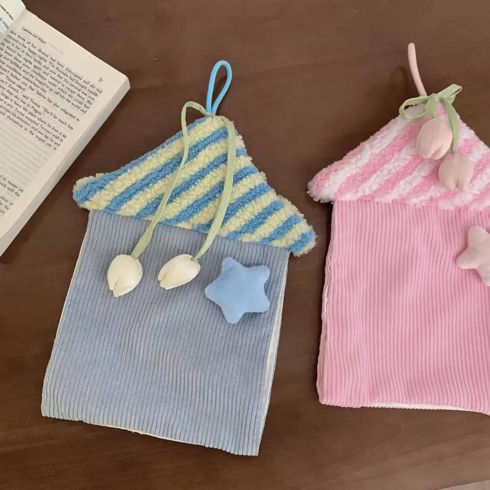 Cloth Toilet Paper Holder Wall-mounted House Shape Hanging Tissue Bag Space Saving Cartoon Bathroom Tissue Dispenser Bedside