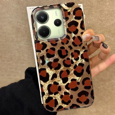 Luxury Gold Leopard Print Phone Case for Xiaomi Redmi Note 15 14 13 12 11 11S 10 10S 8 9 Pro 15C 9C 13C 14C A3 11S 9C A1 Cover