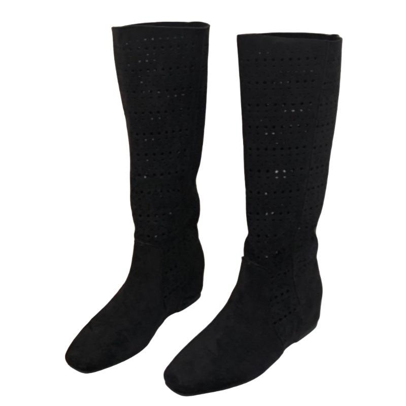 Maillard boots pointed boots high boots women's 2025 autumn new brown suede hollow boots shoes long boots