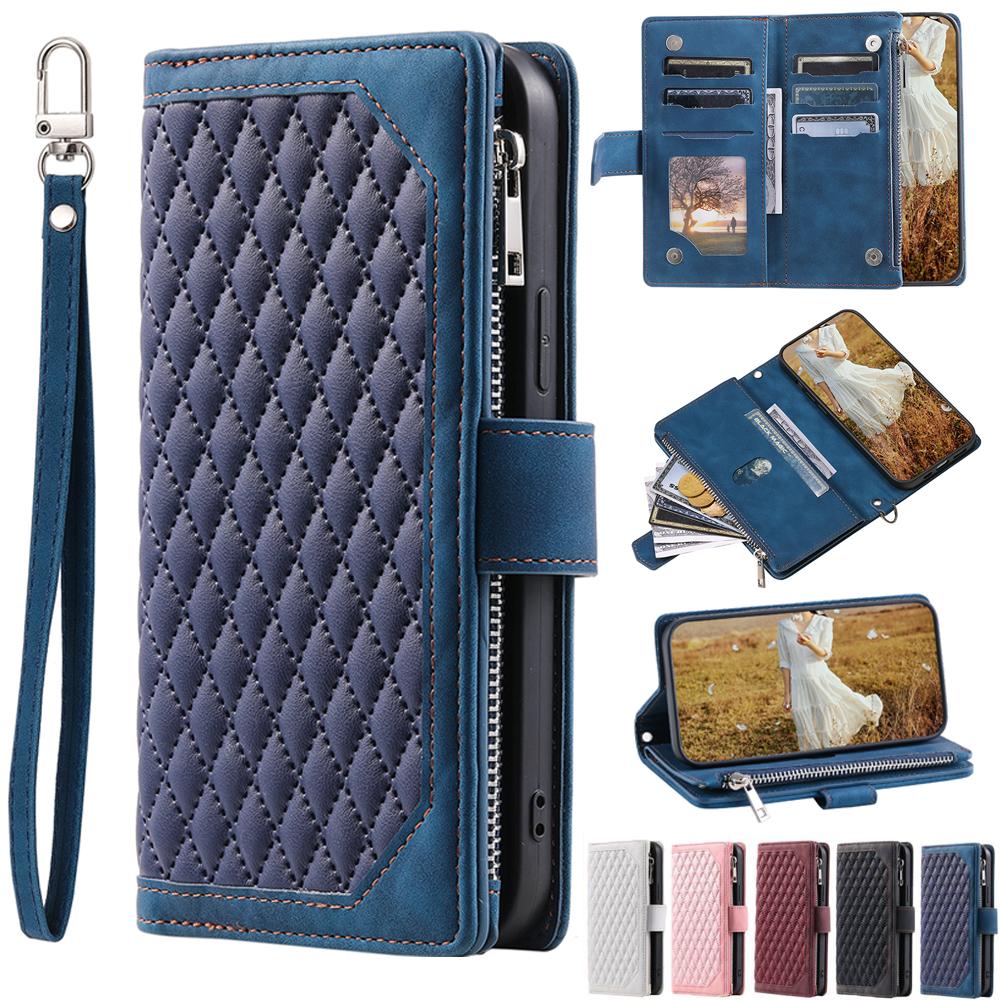 

Новый кожаный чехол с отделениями для карт-кошельков на молнии для Samsung S23 S22 S21 S20 Ultra Plus A14 A13 A53 A54/iPhone 15 14 13 12 11 Pro Max XR XS Max Redmi