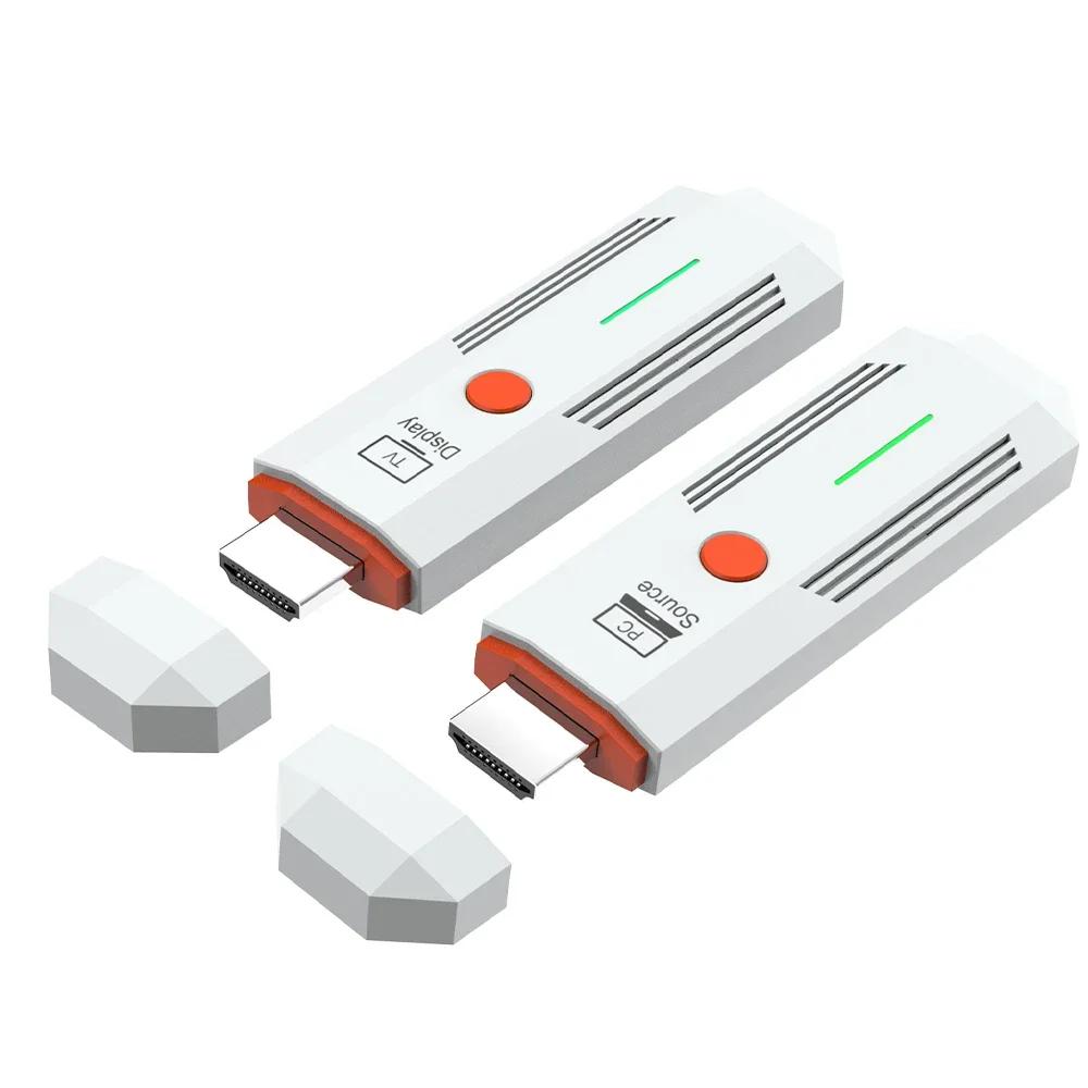 

Адаптер видео и аудио, совместимый с HDMI, 5G, 1080P, 50 м, Plug & Play, беспроводной передатчик-приемник, донгл для телевизора, монитора, проектора, ПК белый