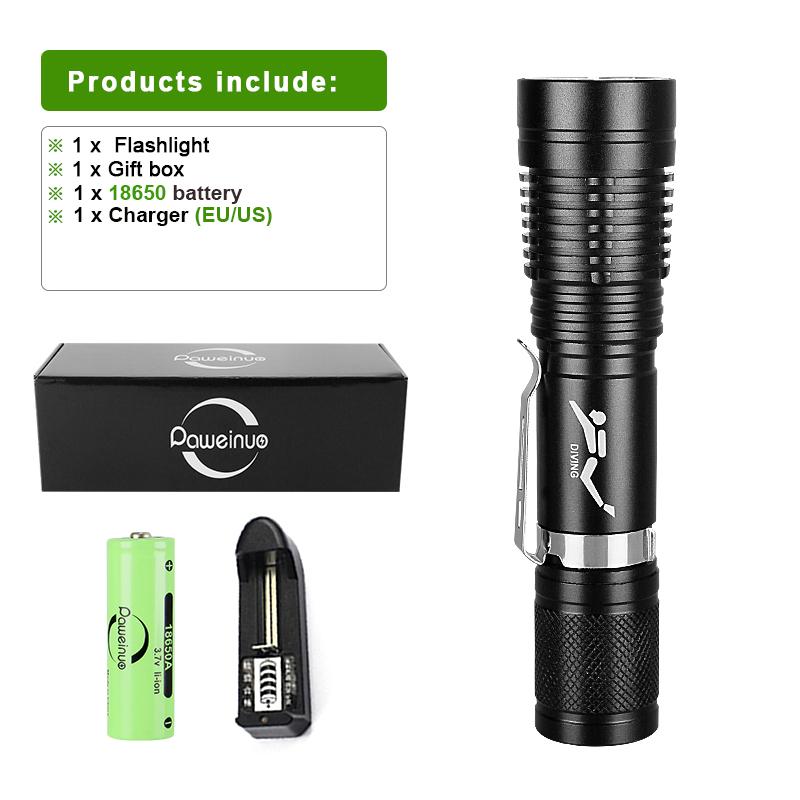 Professional Diving Torch Portable Diving Flashlight IPX8 Waterproof Flashlight Diving Lantern Dive Torch