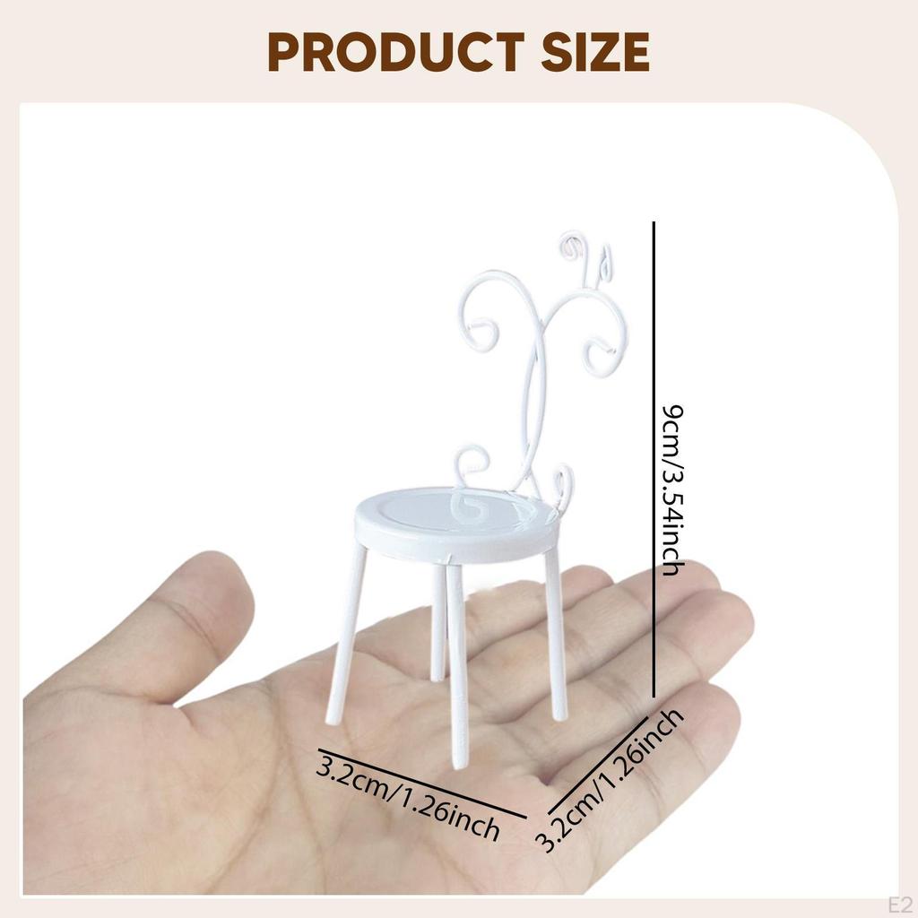 Dollhouse Chair Accessory 1:12 Scale Decoration DIY Ornament Furniture Miniature