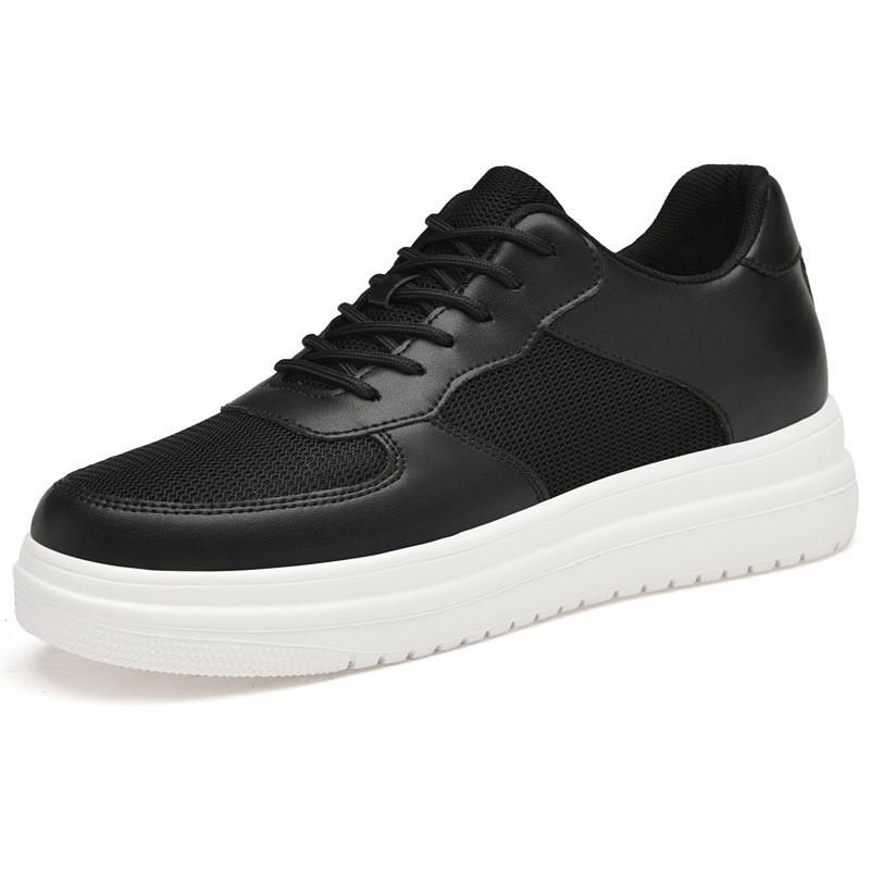 Men s 10cm Height Increasing Invisible White Sneakers - Korean Casual Sports Style 44