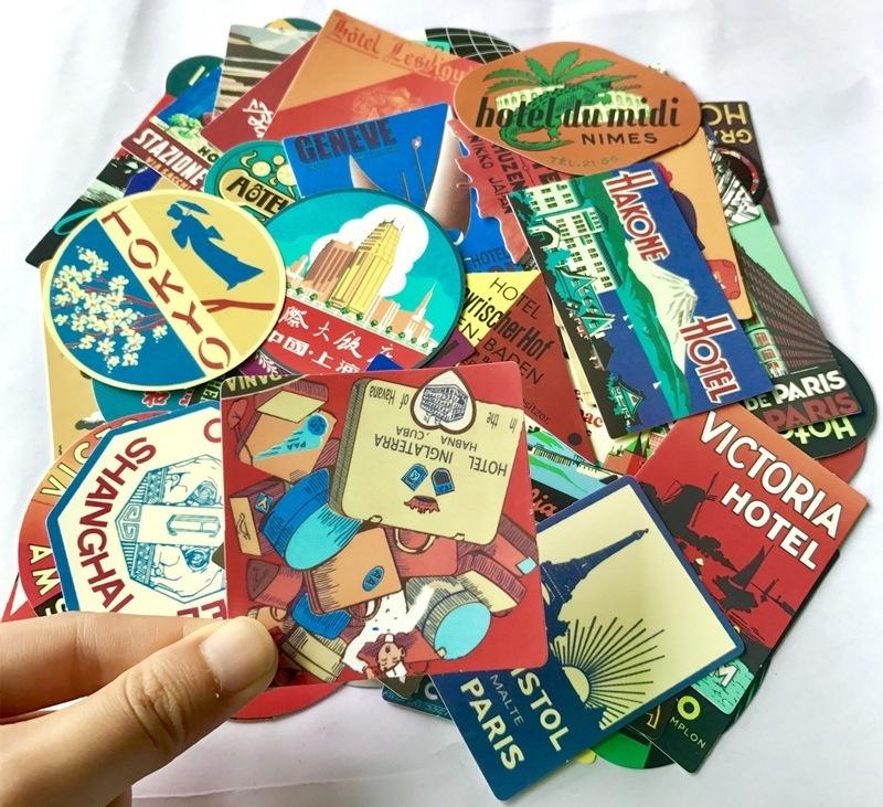 

Водонепроницаемые наклейки в стиле ретро 56 шт. 1 lot/56 pcs