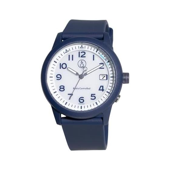 [Citizen Watch] Наручные часы Q&Q Smile Solar Радиоуправляемые Солнечные Аналоговые Водонепроницаемость 10 АТМ Дата Уретановый Ремешок D08A-003VK Мужские Синие