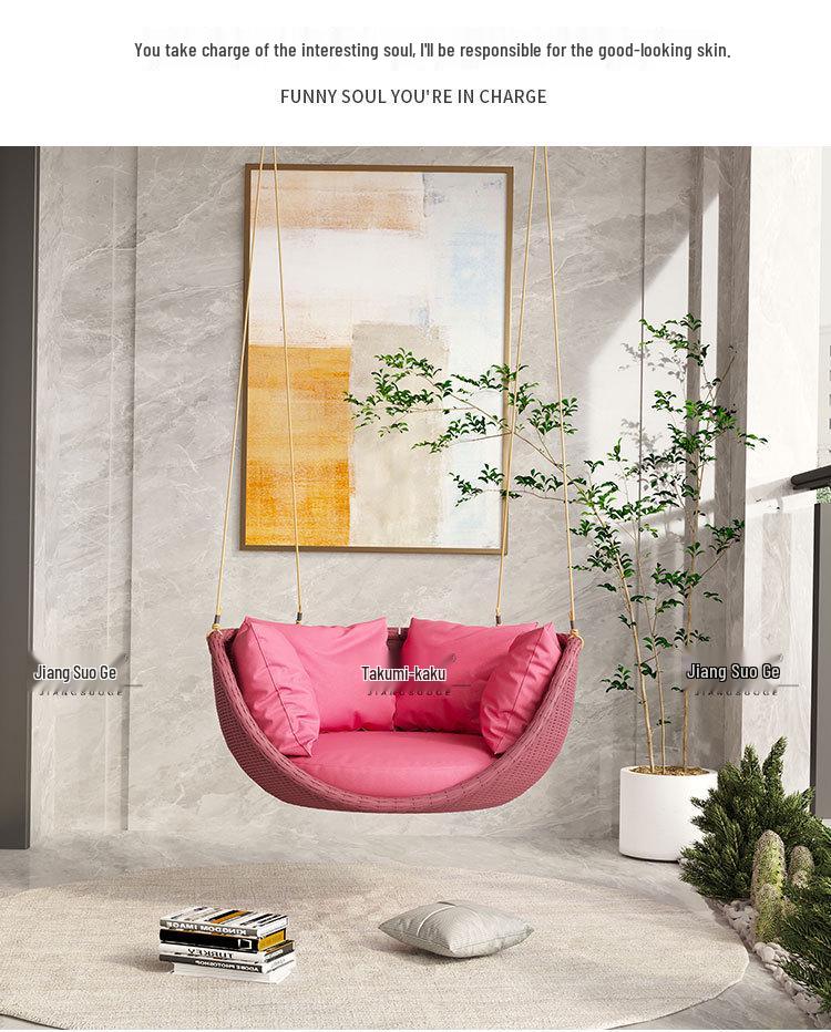 Indoor Hanging Chair: Balcony Bedroom Swing Chair for Adults and Teens