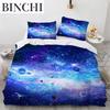 Galaxy Duvet Cover Twin King Size For Teens Boys Starry Sky Bedding Set Microfiber Outer Space Theme Decor Comforter Cover