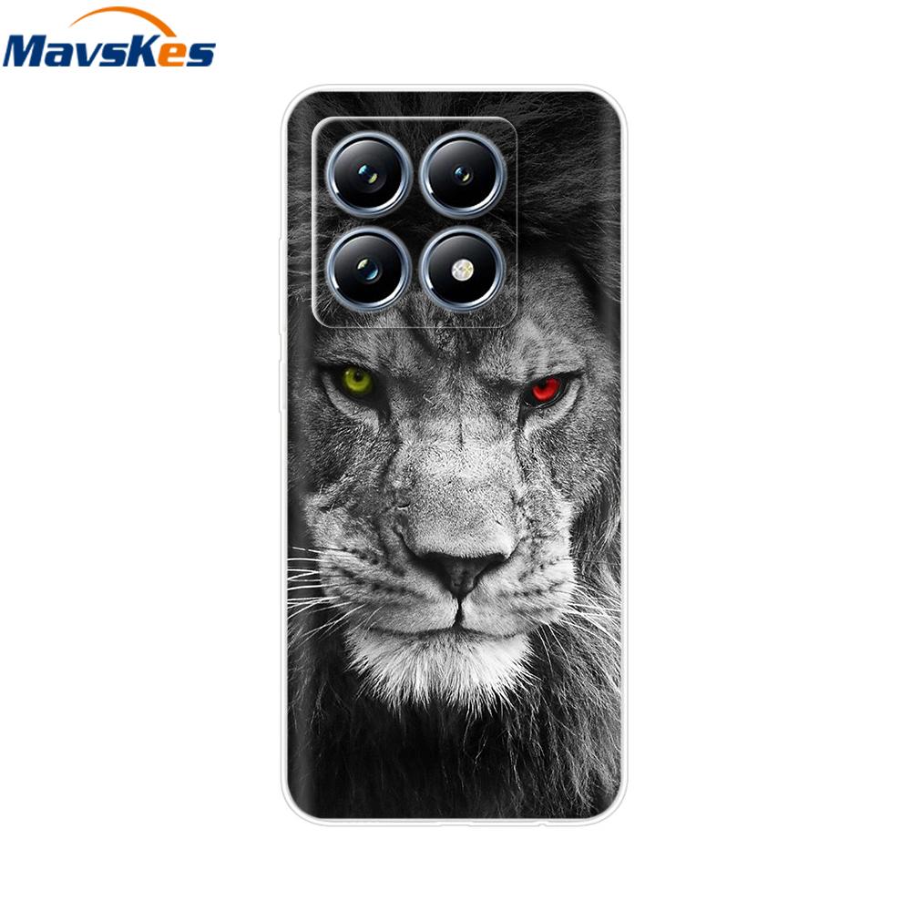 For Xiaomi 14T 5G Case Cute Soft Transparent TPU Painted Silicone Cover For Xiaomi 14T Pro 5G 2024 Mi14T Phone Cases Coque Funda