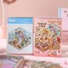 PET Cute Miniature Landscape Sticker Collection Coil Binding Miniature Scene Collage Visual Stacking 3D Landscape Sticker
