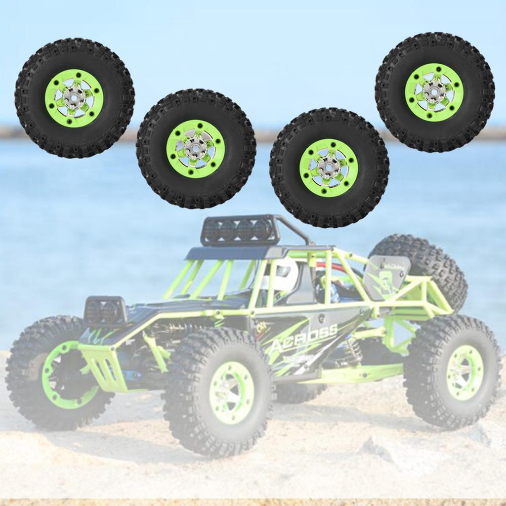 1 12 RC Car Tires Wheel Model Spar Parts for Wltoys 12428 12423(left Right Tire, 4pcs)