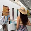 Europäischer Stil Sommer Raffia Panama Hut für Damen, Strandurlaub Sonnenschutzmütze, Mode Cowboy Strohhut