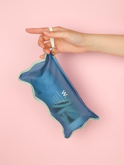 WPC. WPC. Parasol Wave Piping Blackout 5-Ply Parasol 801-14936-102 Blue