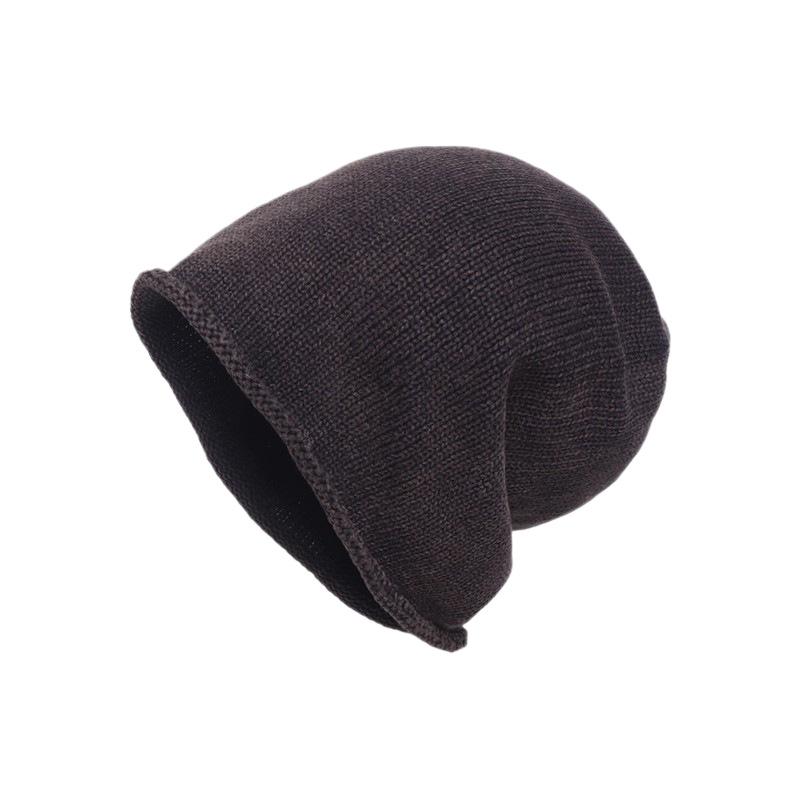 Korean Style Women's Slouchy Beanie - Autumn Winter Fashion, Versatile Roll-up, Warm for Postpartum and Cold Weather