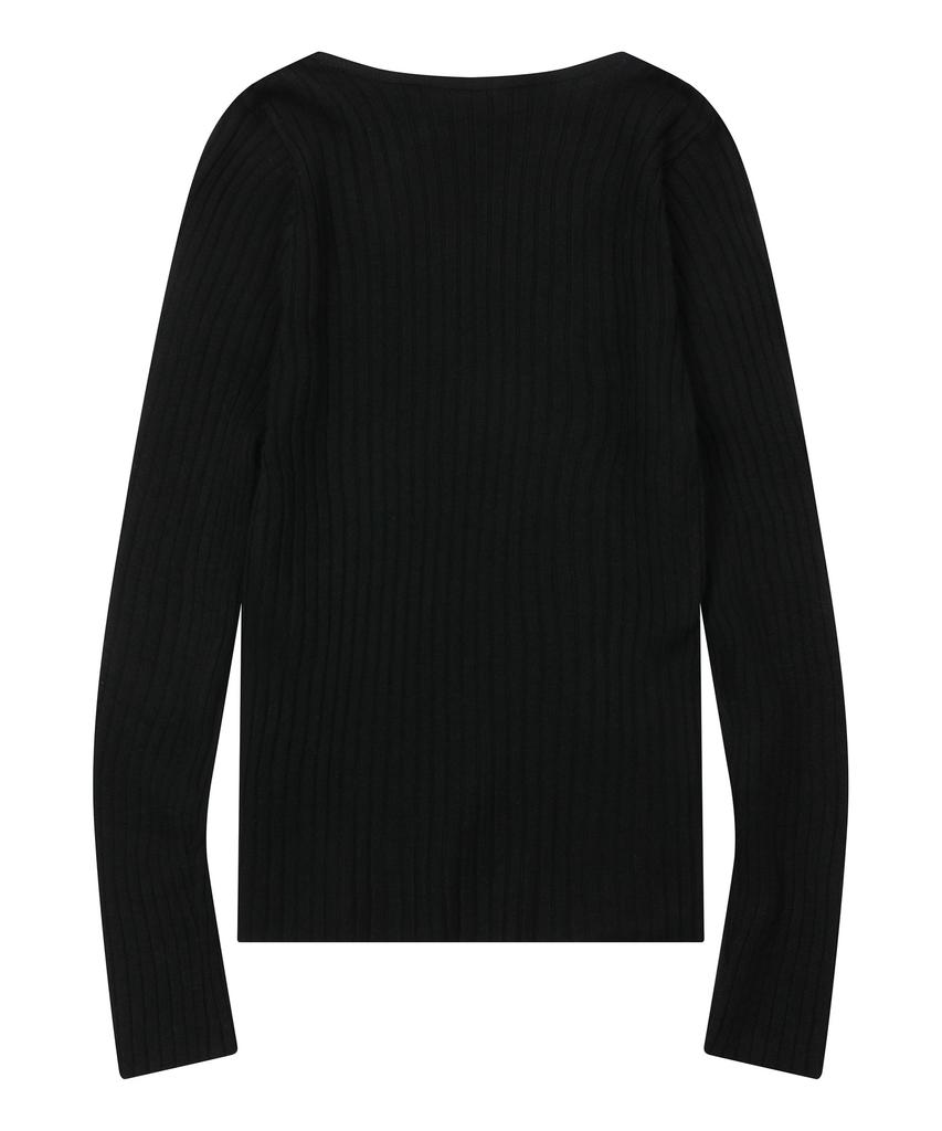 MUCENT Sharon V-Neck Crop Ribbed Knit (3 Colors)