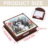 Wooden DIY Diamond Art Note Box with 160 Sheets Diamond Art Notepad Box for Home Office School Supplies Holiday Gifts