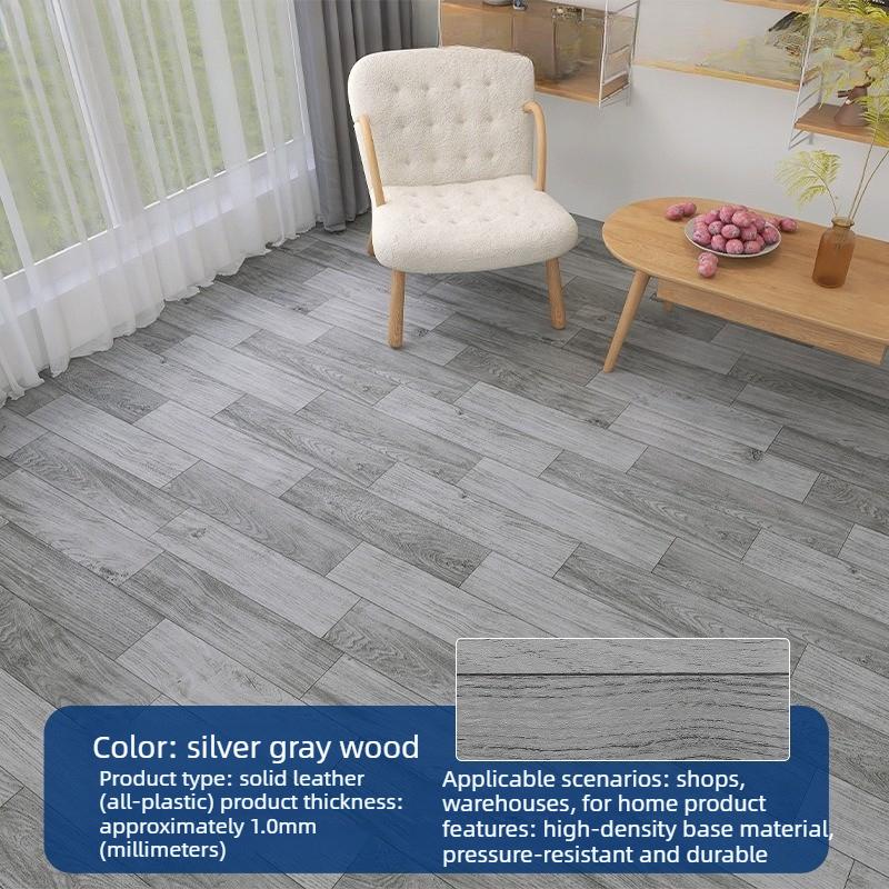 Durable PVC Leather Flooring Waterproof Wear Resistant Self Adhesive Floor Stickers for Living Room Hotel Shop Peel and Stick