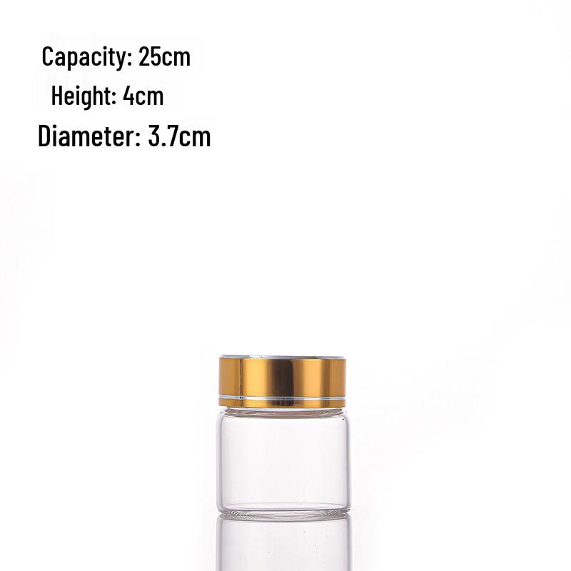 Gold-Capped Glass Test Tube Coffee Bean Storage Jar