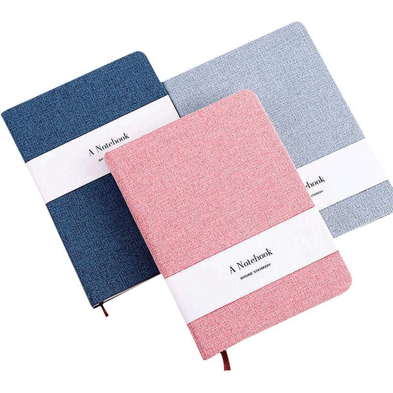 Custom A5 Fabric Printed Notebook 128 Sheets Sewing Bound Lined Blank Journal  ODM  Corporate Gift Eco Stationery