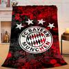1PC Football Club Neon Cityscape Flannel Blanket Gift, Suitable for Both Men And Women, Soft Ideal for Beds And Sofa, Birthday Or Christmas Gift