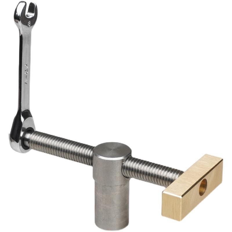 Woodworking Bench Dog Brake Inserts Workbench Fast Fixed Clip Clamp Brass Fixture Vise for 3/4" and 20mm Dog Holes