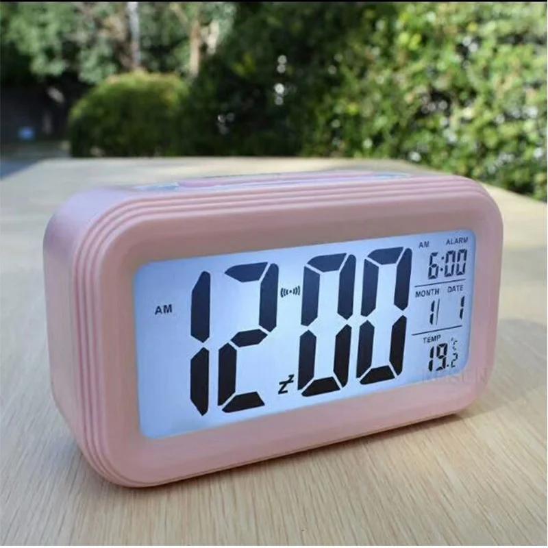 1PC Home LED Digital Alarm Temperature & Calendar Snooze Function Alarm Clock Luminous Table Electronic Smart Clock