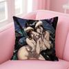 Anime OOVERLORD Albedo Cushion Cover Natural Linen Pillow Case DoubleSided Print Decorative Sofa Pillowcase Home Decor Gift