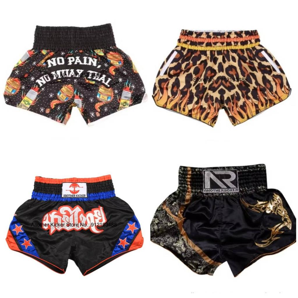 Muay Thai Shorts MMA UFC Martial Arts Pants Kickboxing Boxing Fight Unisex Men Women Kid Quick Dry Print Elastic Polyester Training