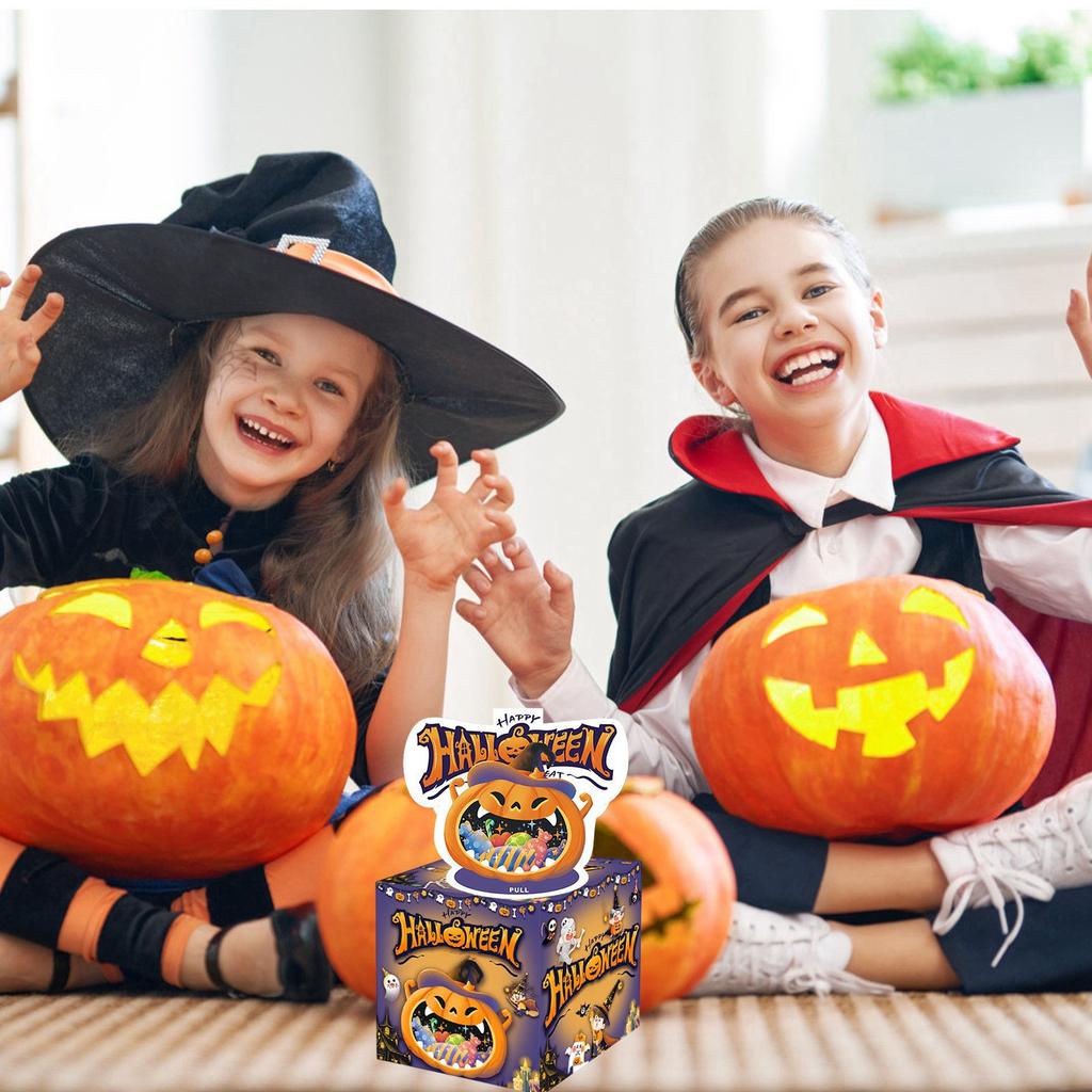 Halloween Purple Candy Surprise Draw Box Decoration Party Decoration Supplies Gift Box.