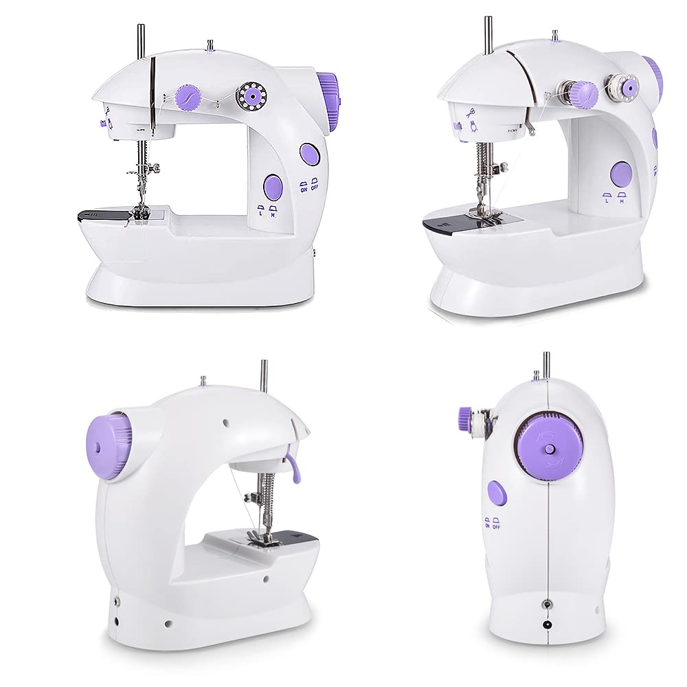 WENMILY Portable Sewing Machine Mini Home 2-Thread 2-Speed, Compact Electric Sewing Machine for Beginners (DIY) with Japanese Instruction Manual