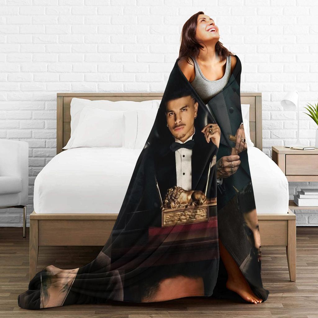 Rauw Alejandros Soft Warm Blanket Girls Boys Plush Throw Blanket Fashion Living Room Flannel Bedspread Sofa Bed Cover