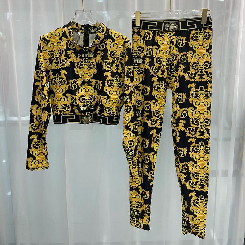 2025 Summer European & American Trend Digital Print Women's Yoga Suit